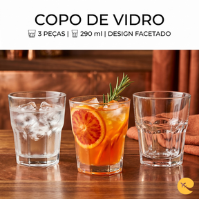 COPO DE VIDRO 3 PEÇAS 290 ml