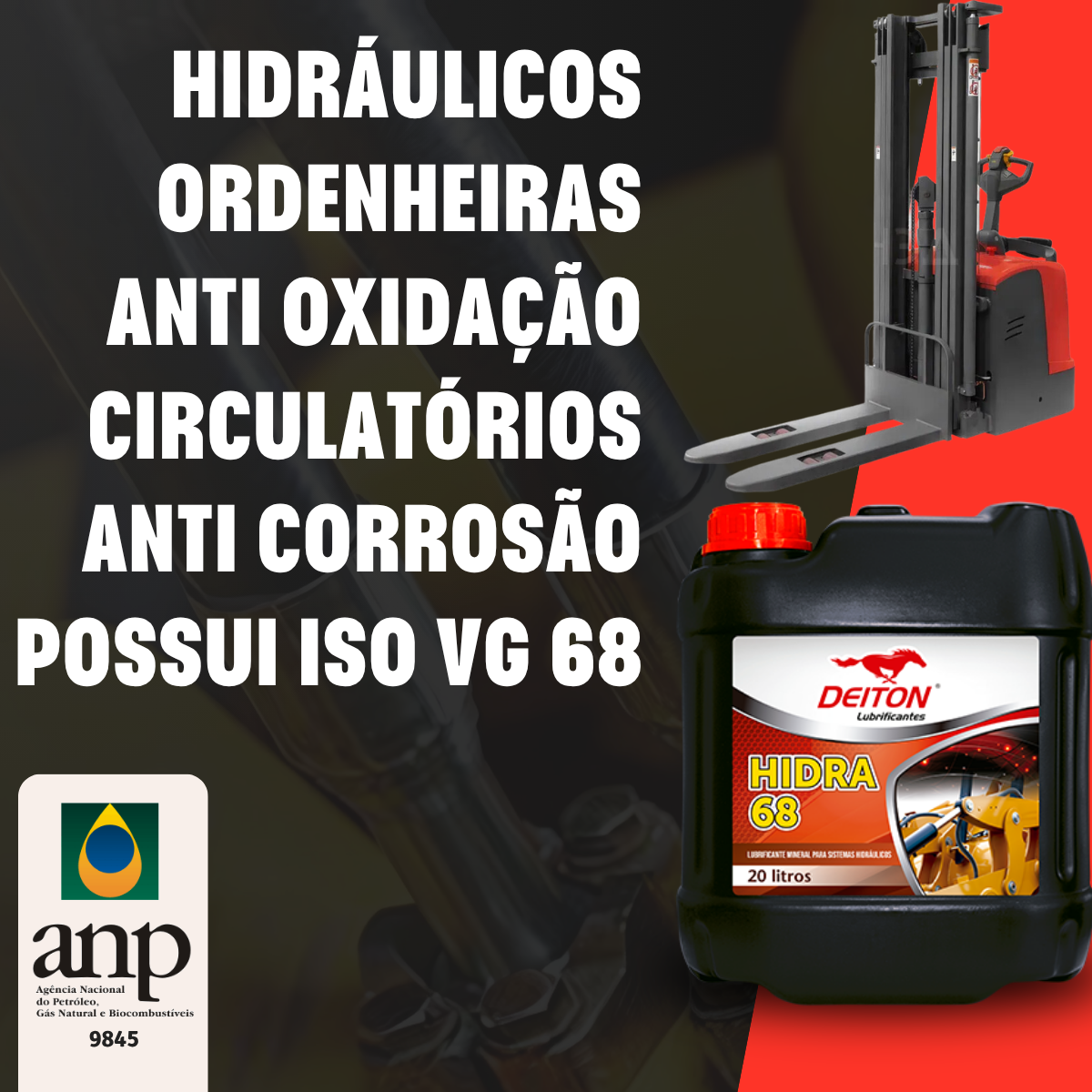 Óleo Hidráulico Hidra 68 Deiton Galão De 20l