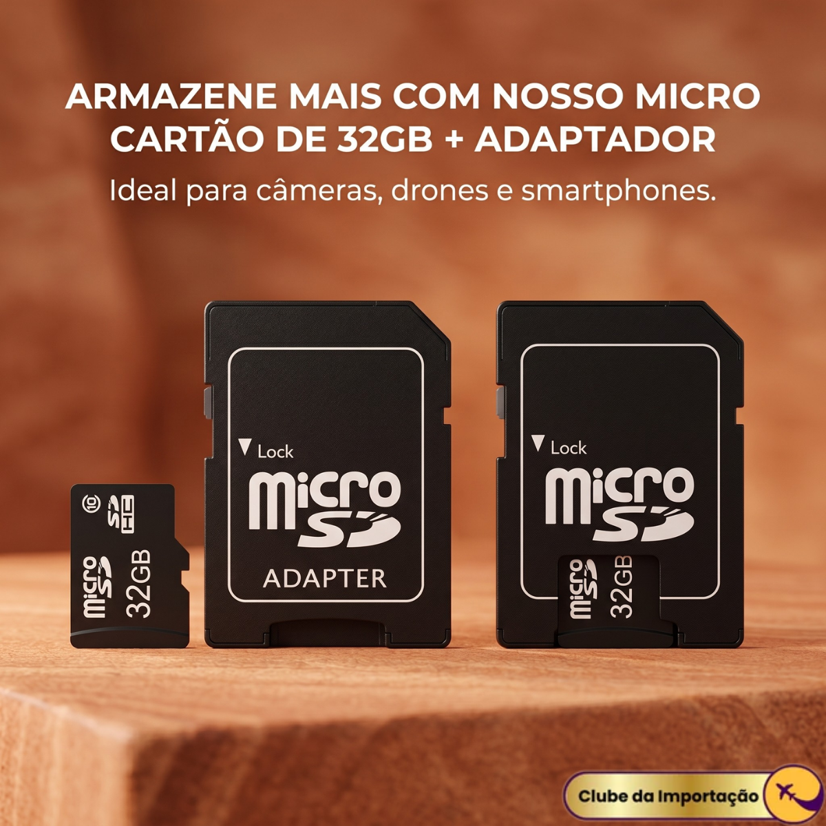 CARTAO DE MEMORIA + ADAPTADOR 32 GB