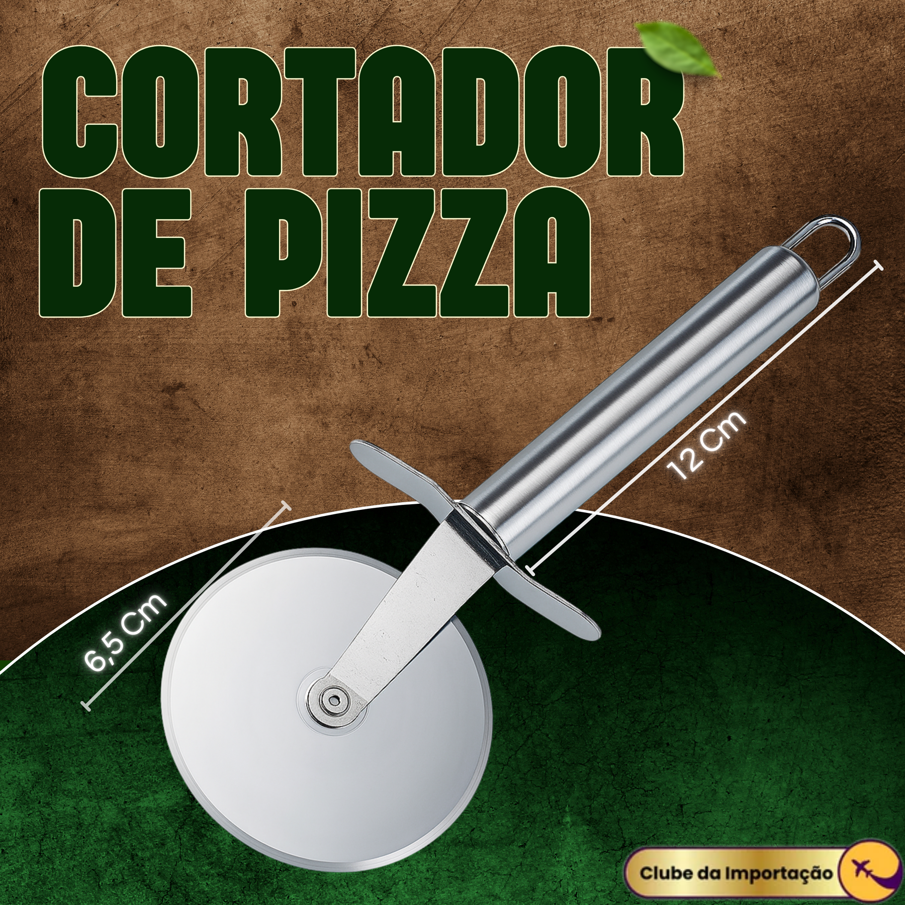 Cortador De Pizza - Profissional Lâmina Em Aço Inox