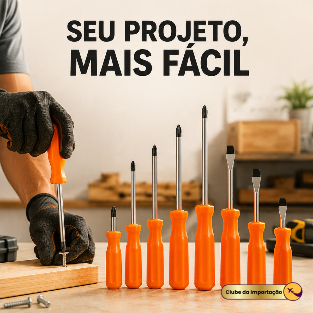 KIT CHAVE FENDA + PHILLIPS (08PCS)