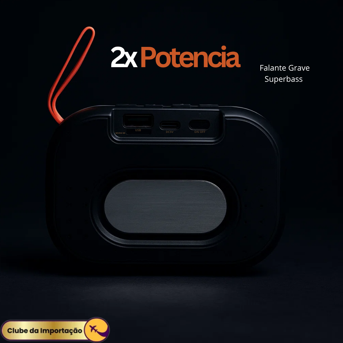 Caixa de Som Bluetooth 5W com Suporte para Celular