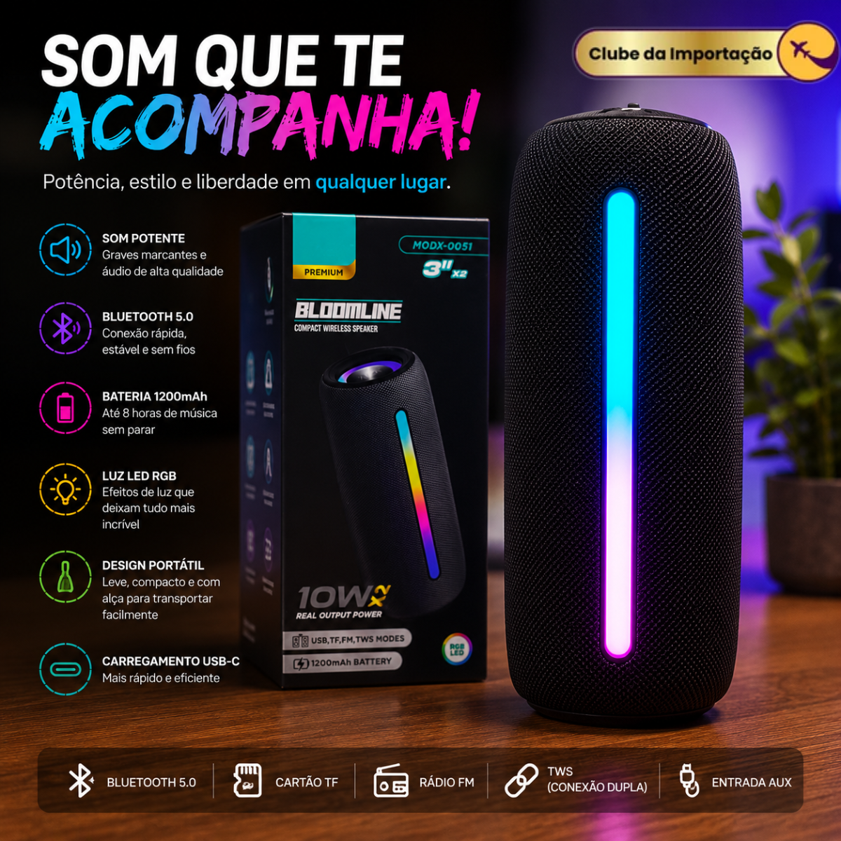 CAIXA DE SOM BLOOMLINE