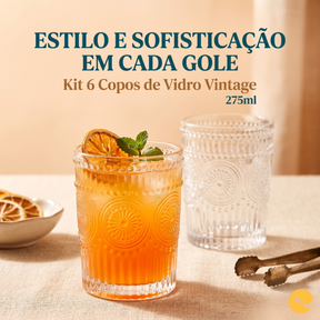 JOGO DE COPOS VIDRO 6  peças