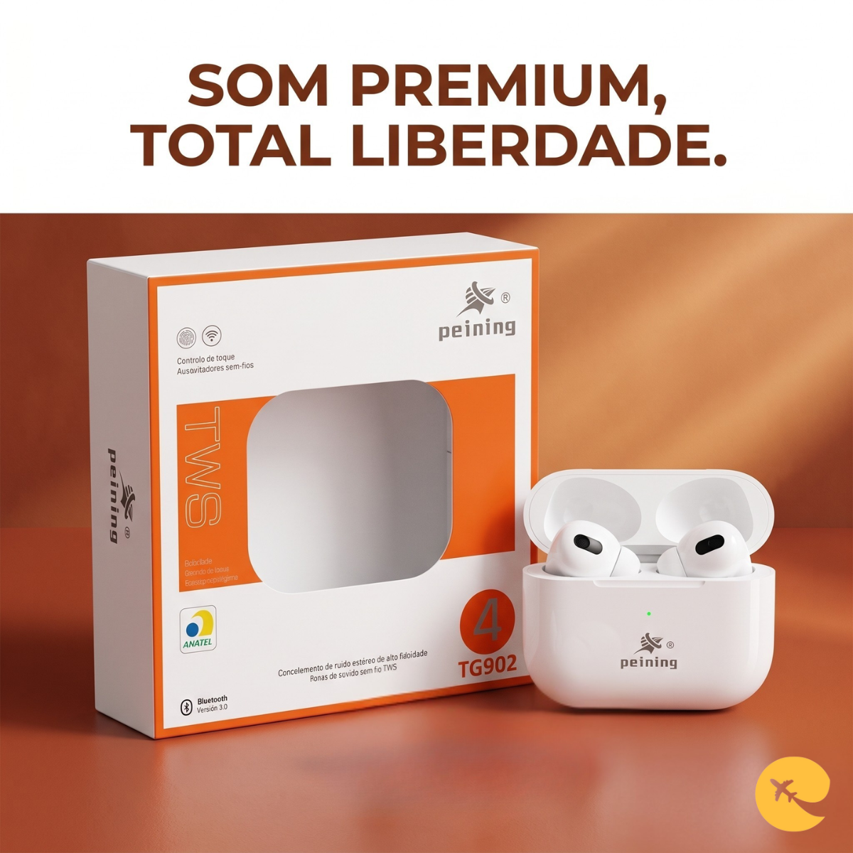 FONE DE OUVIDO SEM FIO BRANCO