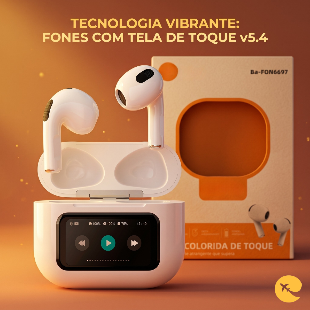 FONE DE OUVIDO COM TELA