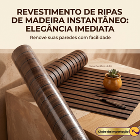 Papel de Parede Adesivo Texturizado Amadeirado