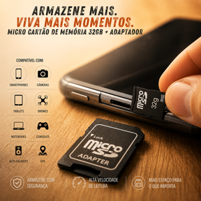 CARTAO DE MEMORIA + ADAPTADOR 32 GB