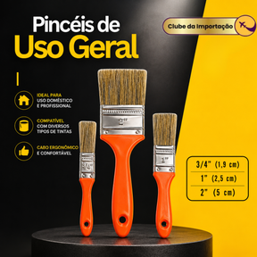 Kit 3 Trincha Pincel P/ Pintura Profissional Vários Tamanhos