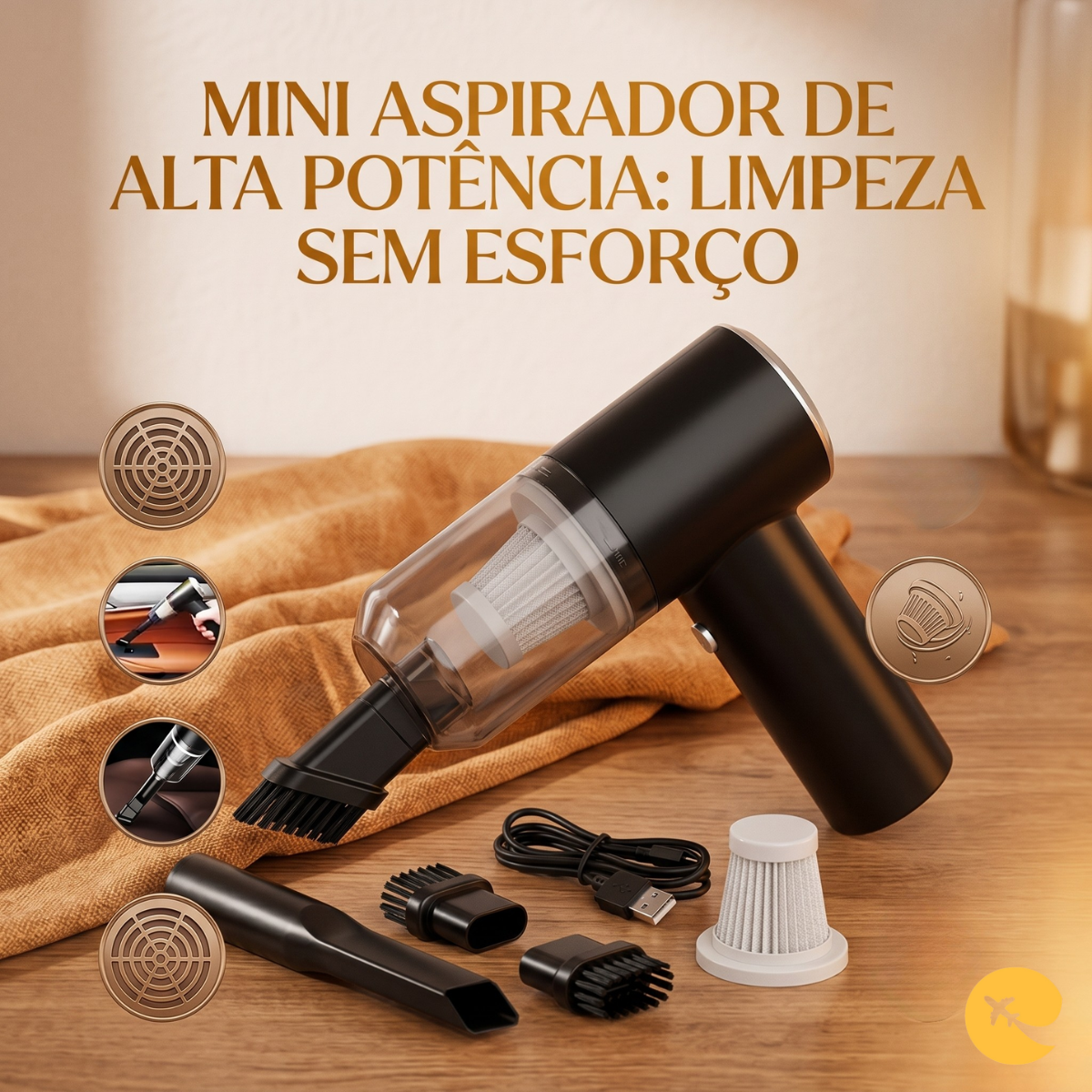 Aspirdor de Pó Elétrico Portatil