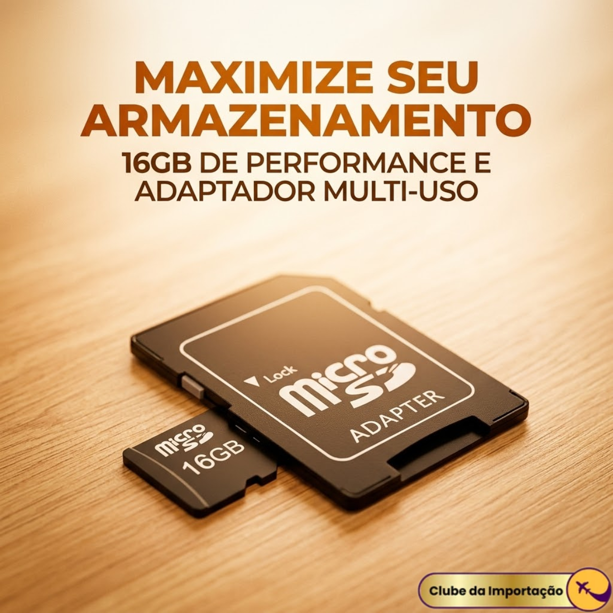 CARTAO DE MEMORIA + ADAPTADOR 16 GB
