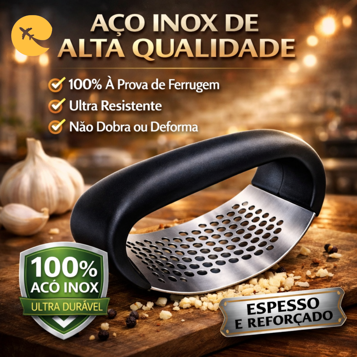 Amassador De Alho D/ Inox