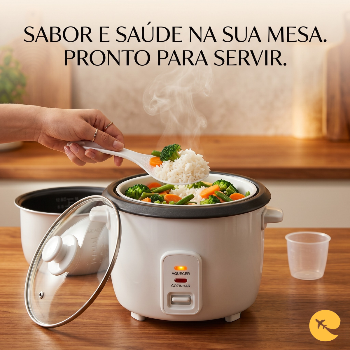 PANELA DE ARROZ ELETRICA 1,3L Branca
