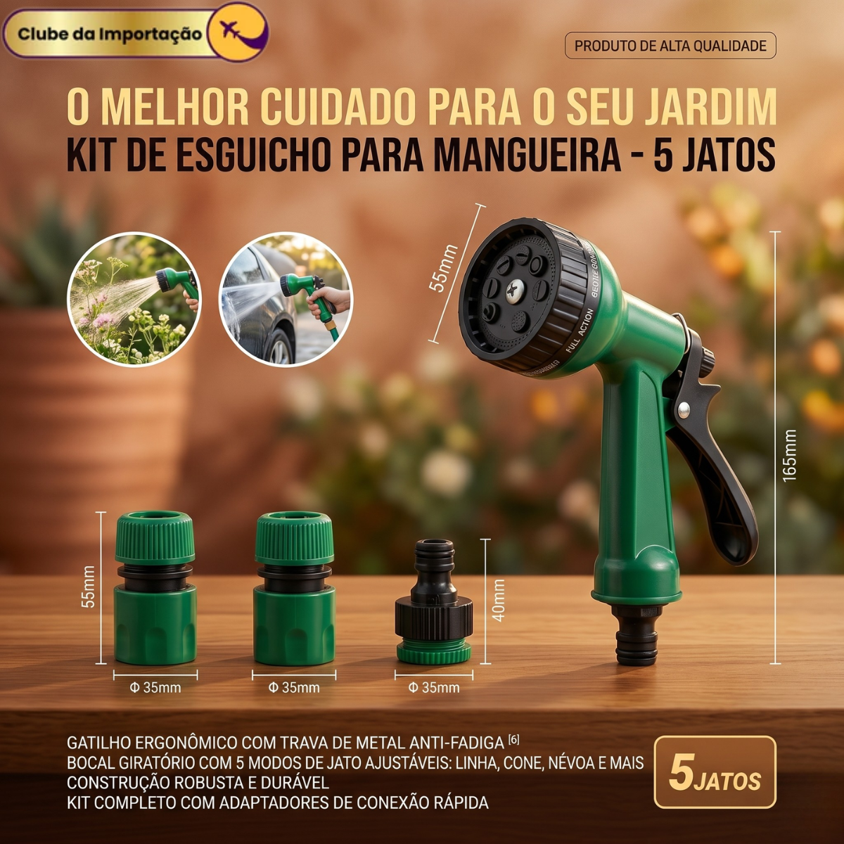 Esguicho Para Mangueira 5 Jatos