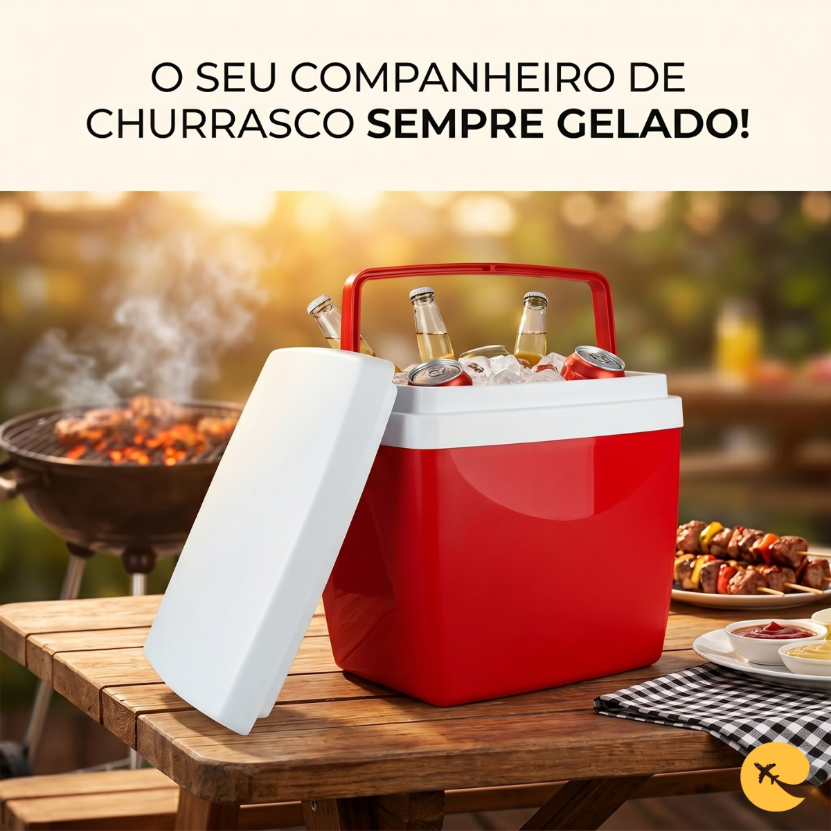 CAIXA TERMICA 26 LITROS VERMELHA