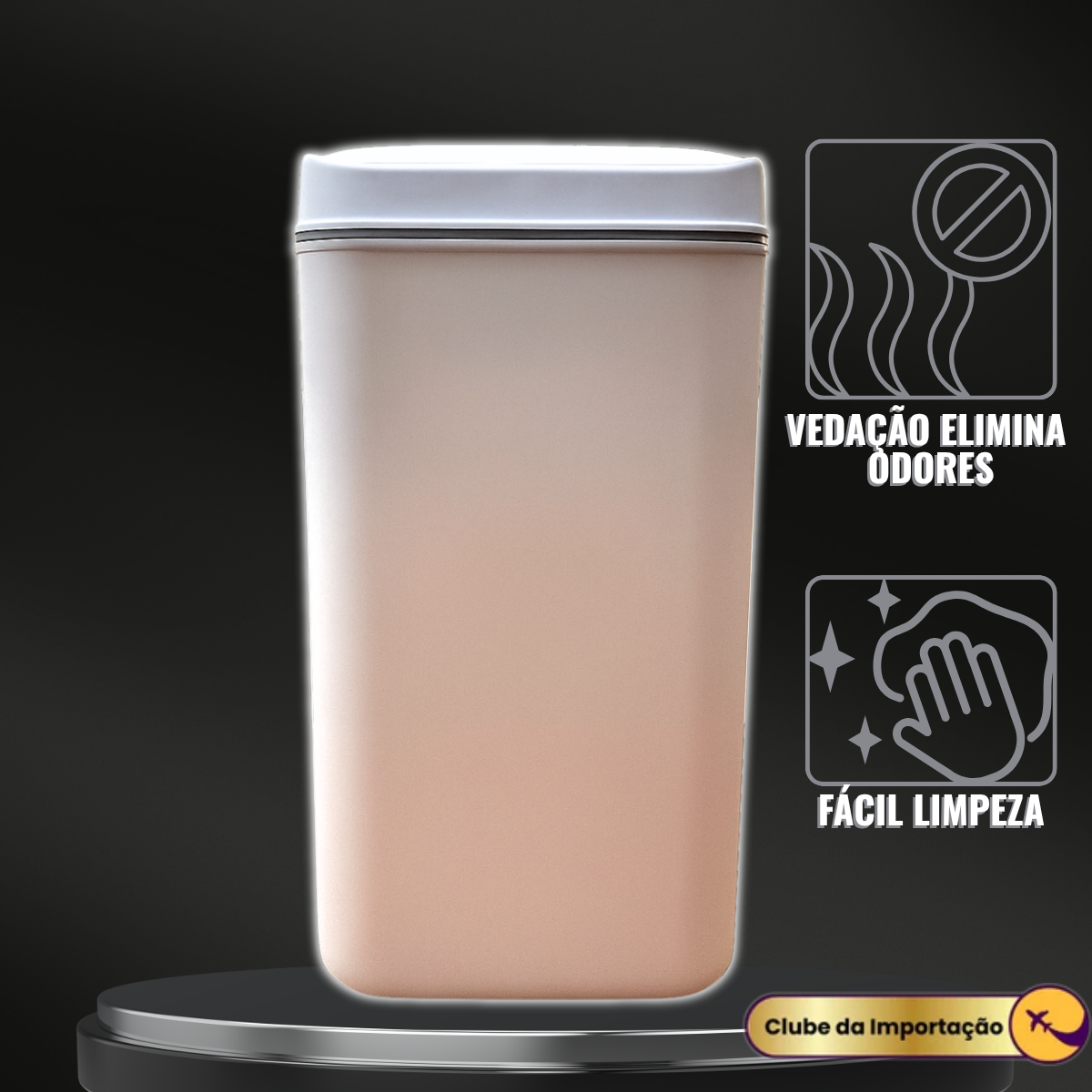 Lixeira Automática 15 Litros Com Sensor Abre E Fecha Sozinha