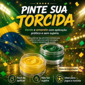 Tinta Pinta Rosto Copa Do Mundo Brasil Pintura Facial Fácil