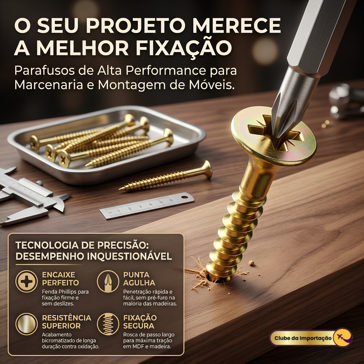 Parafuso Philips Cabeça Chata 100 pcs  3,5mm x 25mm