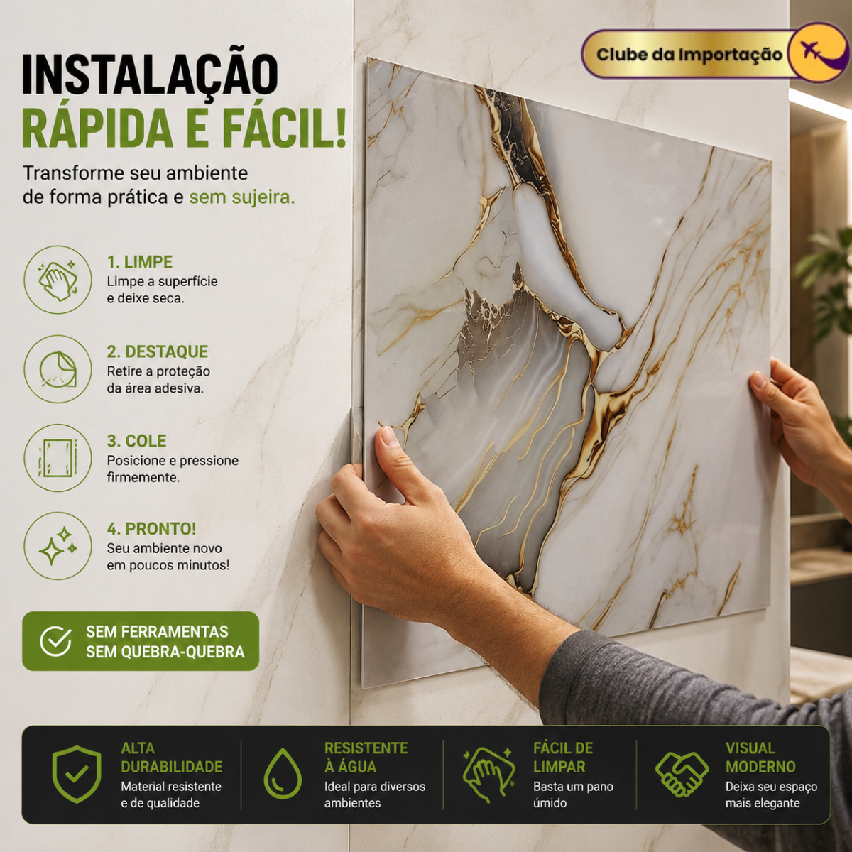 PAPEL DE PAREDE AUTOADESIVO 60X60CM