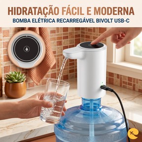 Bomba Elétrica Recarregável Para Galão De Água Bivolt