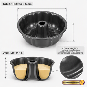 FORMA COM FURO CENTRAL  ANTIADERENTE
