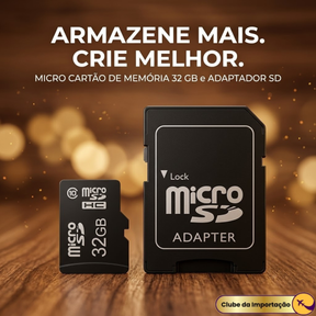 CARTAO DE MEMORIA + ADAPTADOR 32 GB