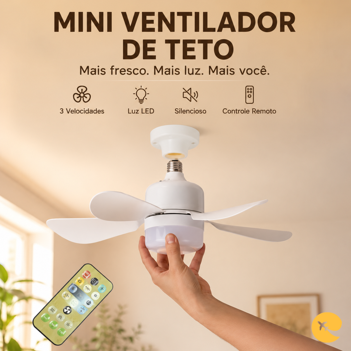 Mini Ventilador De Teto