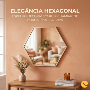 ESPELHO DECORATIVO RUBI CHAMPAGNE