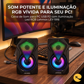 Caixa de Som PC RGB