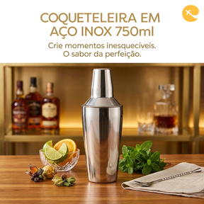 COQUETELEIRA EM AÇO INOX