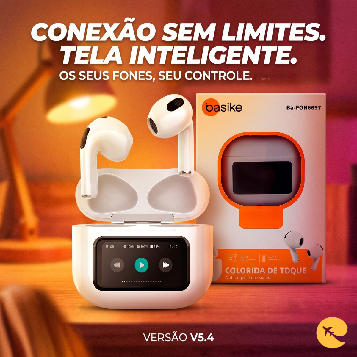 FONE DE OUVIDO COM TELA