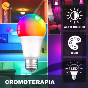 Lâmpada Led Rgb E27 Colorida 10w Festa Casa E Decoração