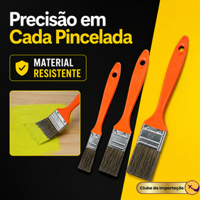 Kit 3 Trincha Pincel P/ Pintura Profissional Vários Tamanhos