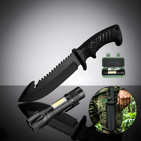 Faca Militar Tática Com Bainha Abs Rígido Rambo Super Afiada Preto