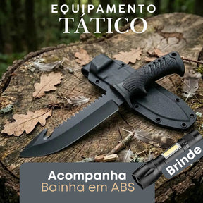 Faca Militar Tática Com Bainha Abs Rígido Rambo Super Afiada Preto