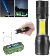 Mini Lanterna LED Tática – Potência e Versatilidade para Aventuras e Emergências!