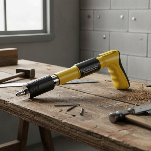 Pistola De Prego Fixa Pino Profissional Grampeia Parede, Aço