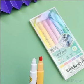Marca Texto Apagável Tons Pastel Estojo com 6 cores - Marcador Mágico