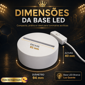 LUMINARIA LED BOLA DE FUTEBOL COM COROA