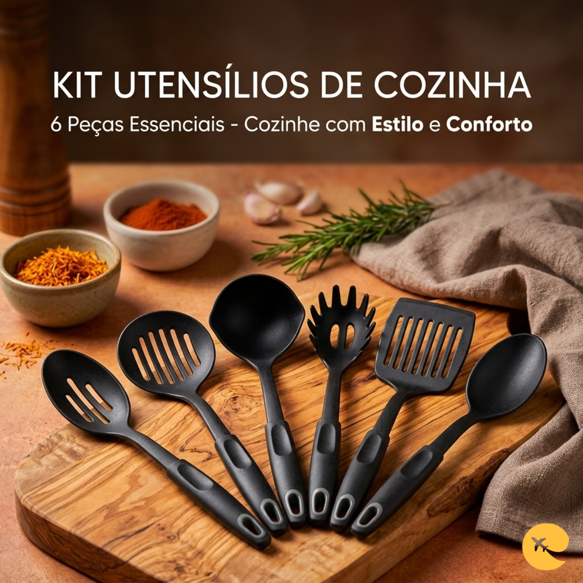 KIT UTENSÍLIOS DE COZINHA 6 PEÇAS