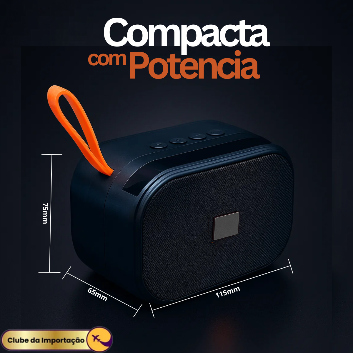 Caixa de Som Bluetooth 5W com Suporte para Celular