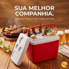 CAIXA TERMICA 26 LITROS VERMELHA