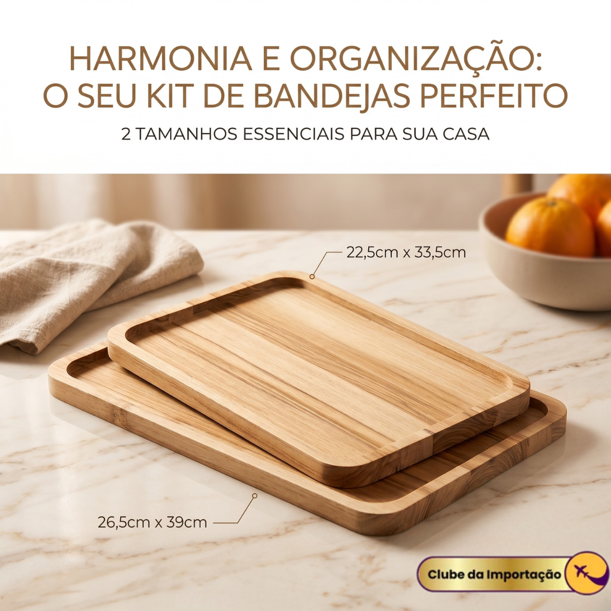 CONJUNTO DE BANDEJAS RETANGULARES