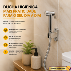 DUCHA HIGIÊNICA 120 CM EM INOX