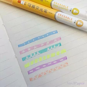 Marca Texto Apagável Tons Pastel Estojo com 6 cores - Marcador Mágico