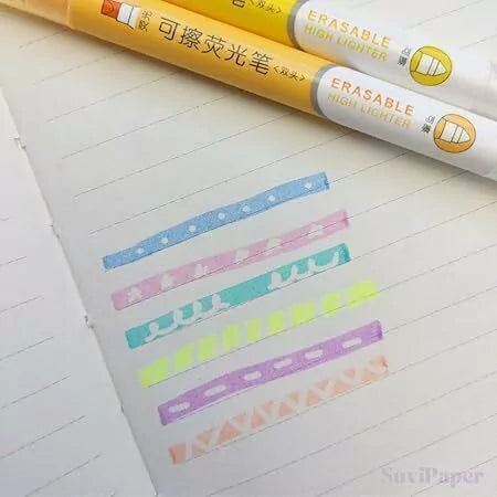 Marca Texto Apagável Tons Pastel Estojo com 6 cores - Marcador Mágico