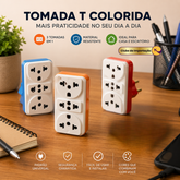 TOMADA T COLORIDO