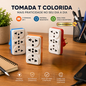 TOMADA T COLORIDO