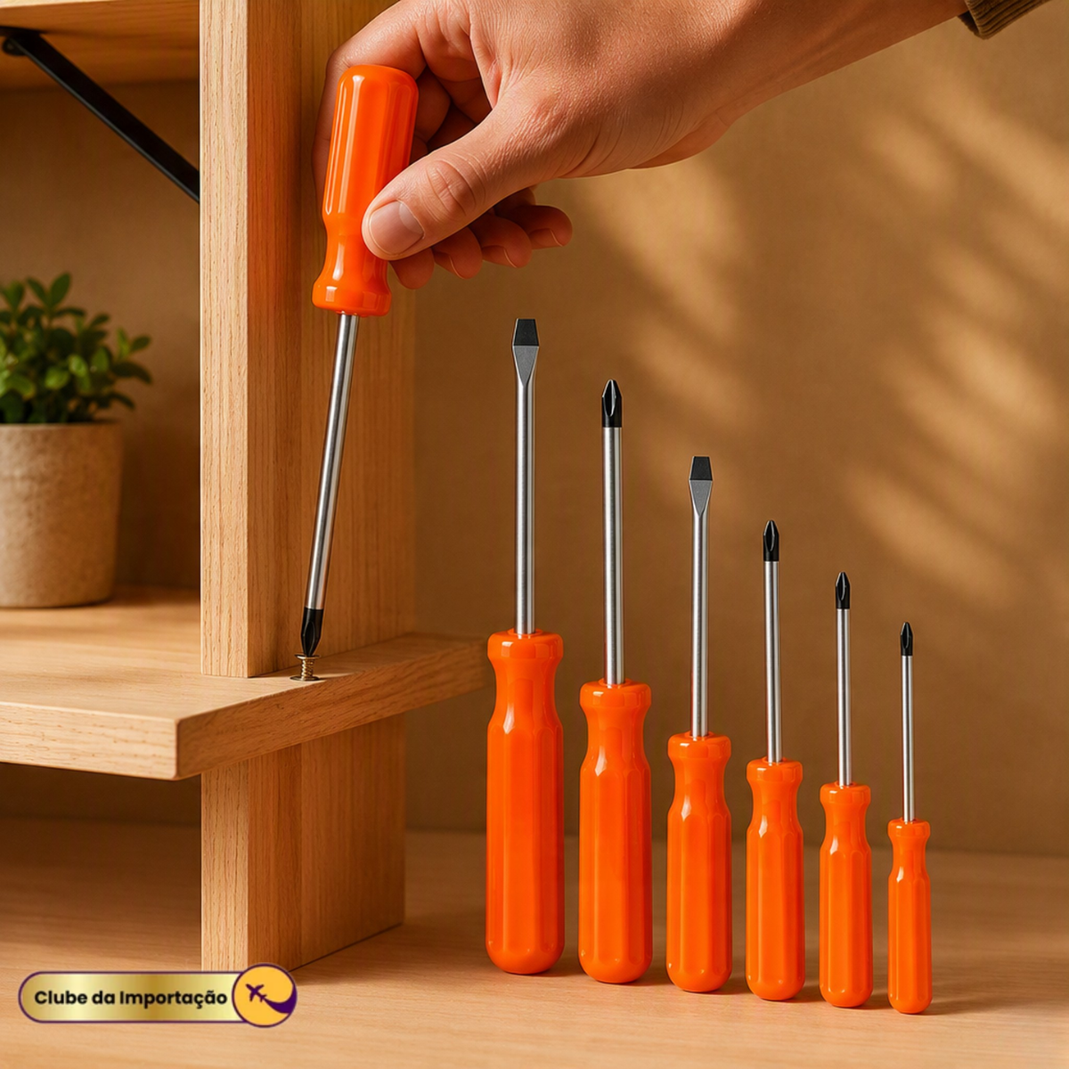 KIT CHAVE FENDA + PHILLIPS (08PCS)