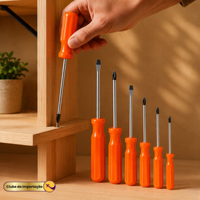 KIT CHAVE FENDA + PHILLIPS (08PCS)